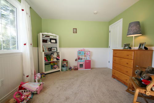 Lower level fireplace